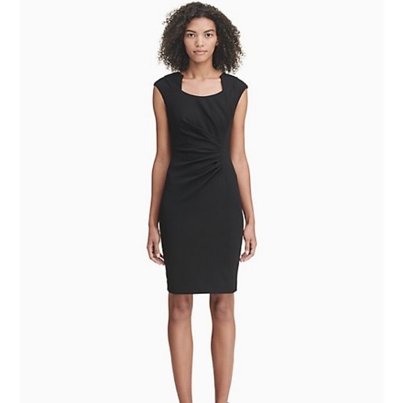 Calvin Klein Dresses & Skirts - Calvin Klein Black Dress Plus Size 14 Ruching